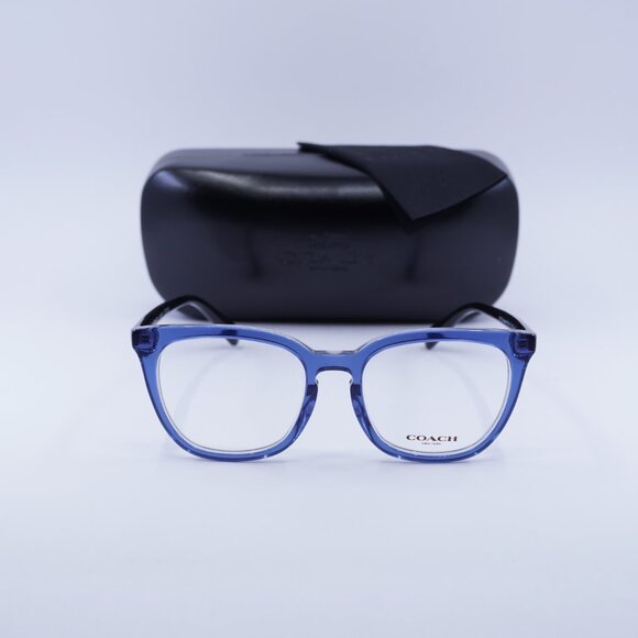 Coach HC6222F 5787 Square Eyeglasses 53mm - Transparent Blue - Picture 3 of 10